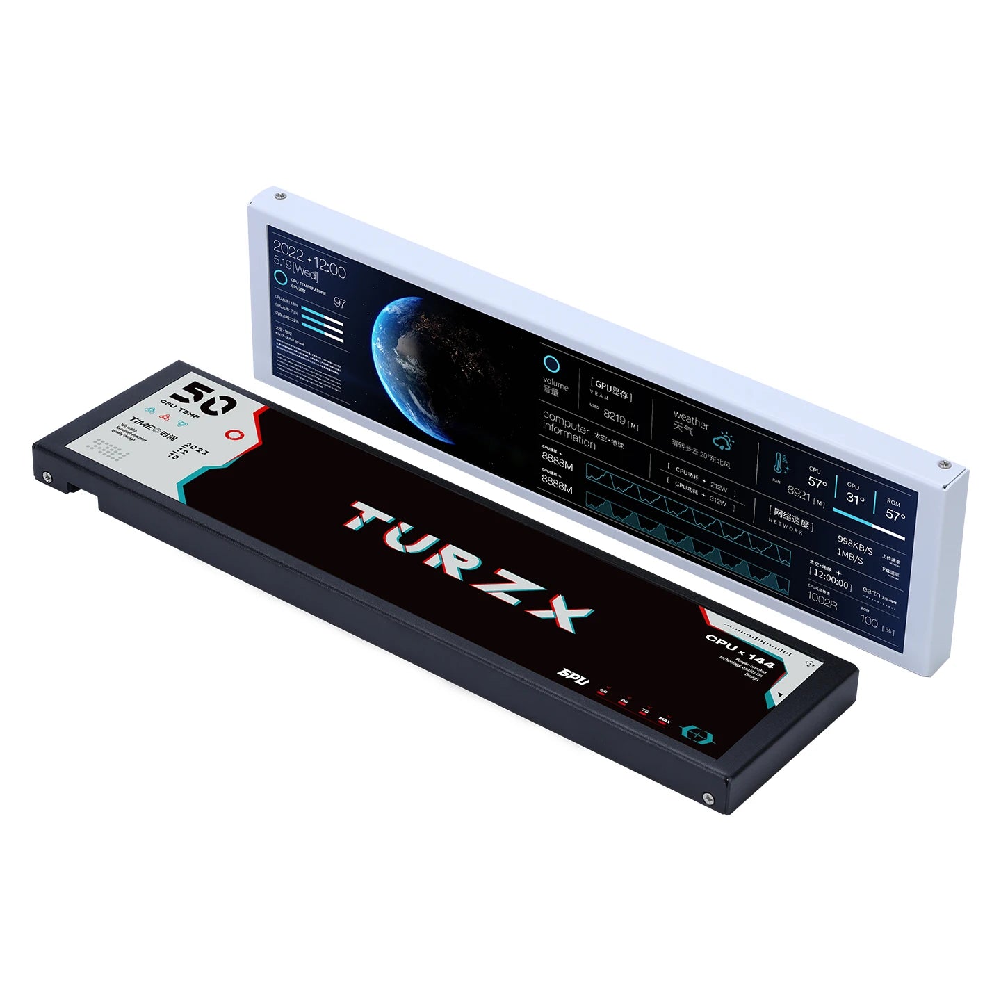 9.2" PC Chassis Secondary Screen - IPS Hardware Monitor for CPU/GPU Stats - 36