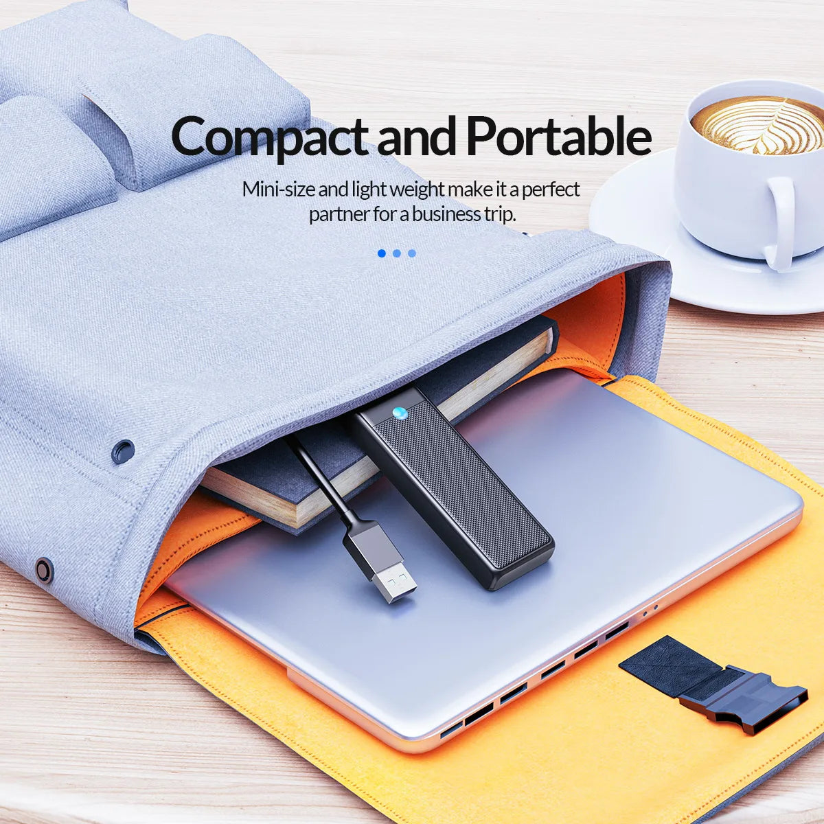 4-Port USB 3.0 Type-C Hub - Ultra-Slim High-Speed Data Expansion Adapter - 5