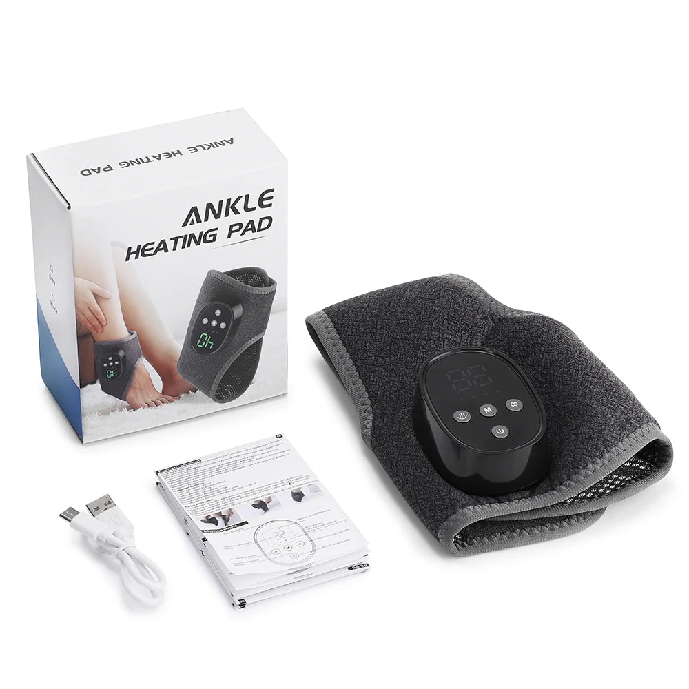 Wireless Heated Ankle Massager with Vibration Therapy for Joint Pain Relief - 18