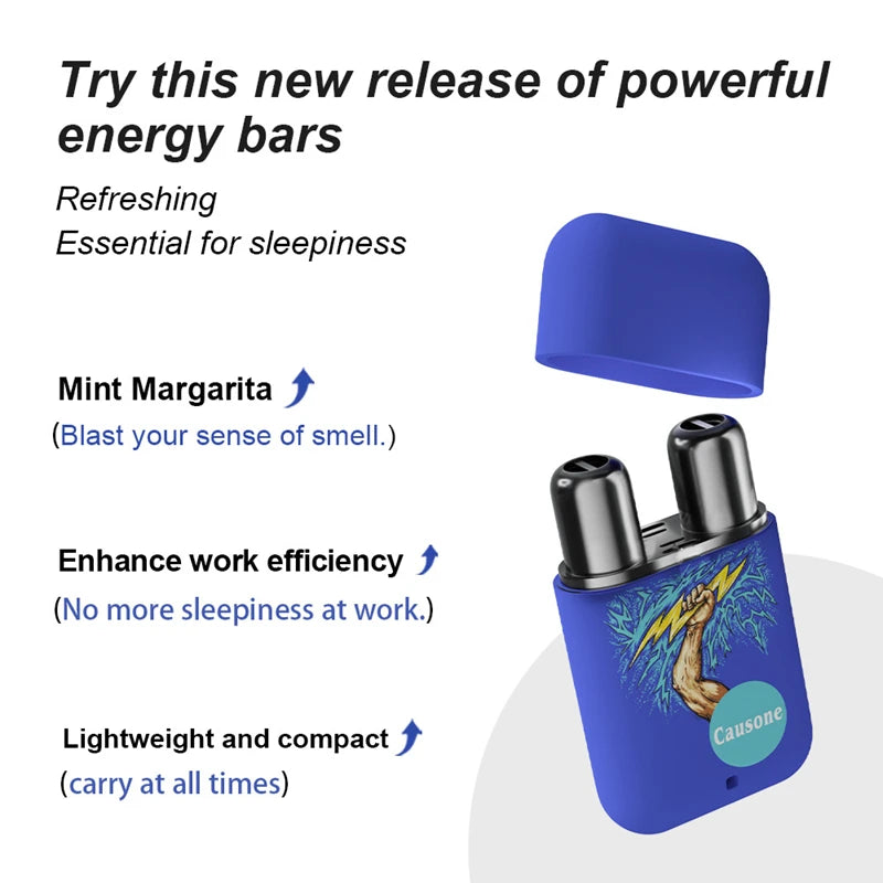 Double-Hole Nasal Energy Stick - Refreshing Aromatherapy Inhaler for Focus & Energy