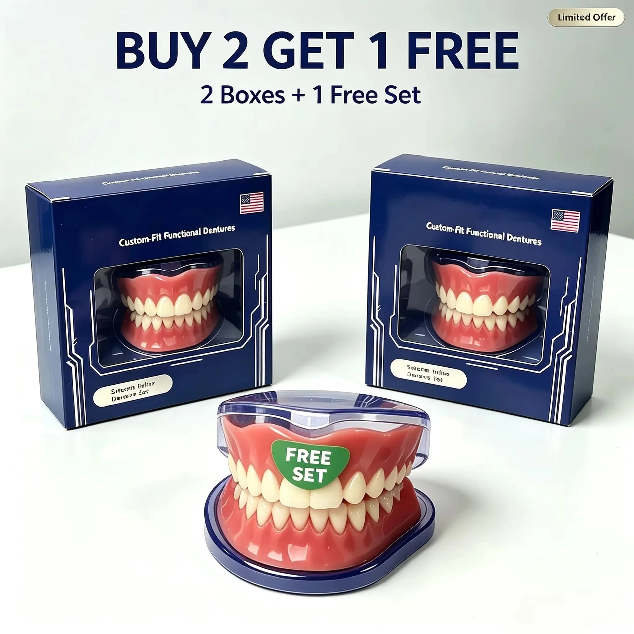 Instant Smile Full Mouth Resin Denture Set – Realistic & Comfortable Dental Veneer - 8
