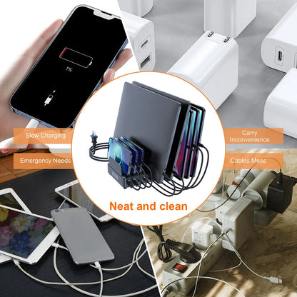 500W 10-Port GaN USB-C Charging Station for Laptops & Mobile Devices