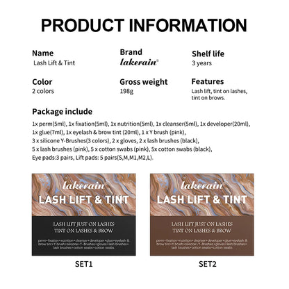 Professional Lash Lift and Tint Kit - Eyelash & Brow Perming Set