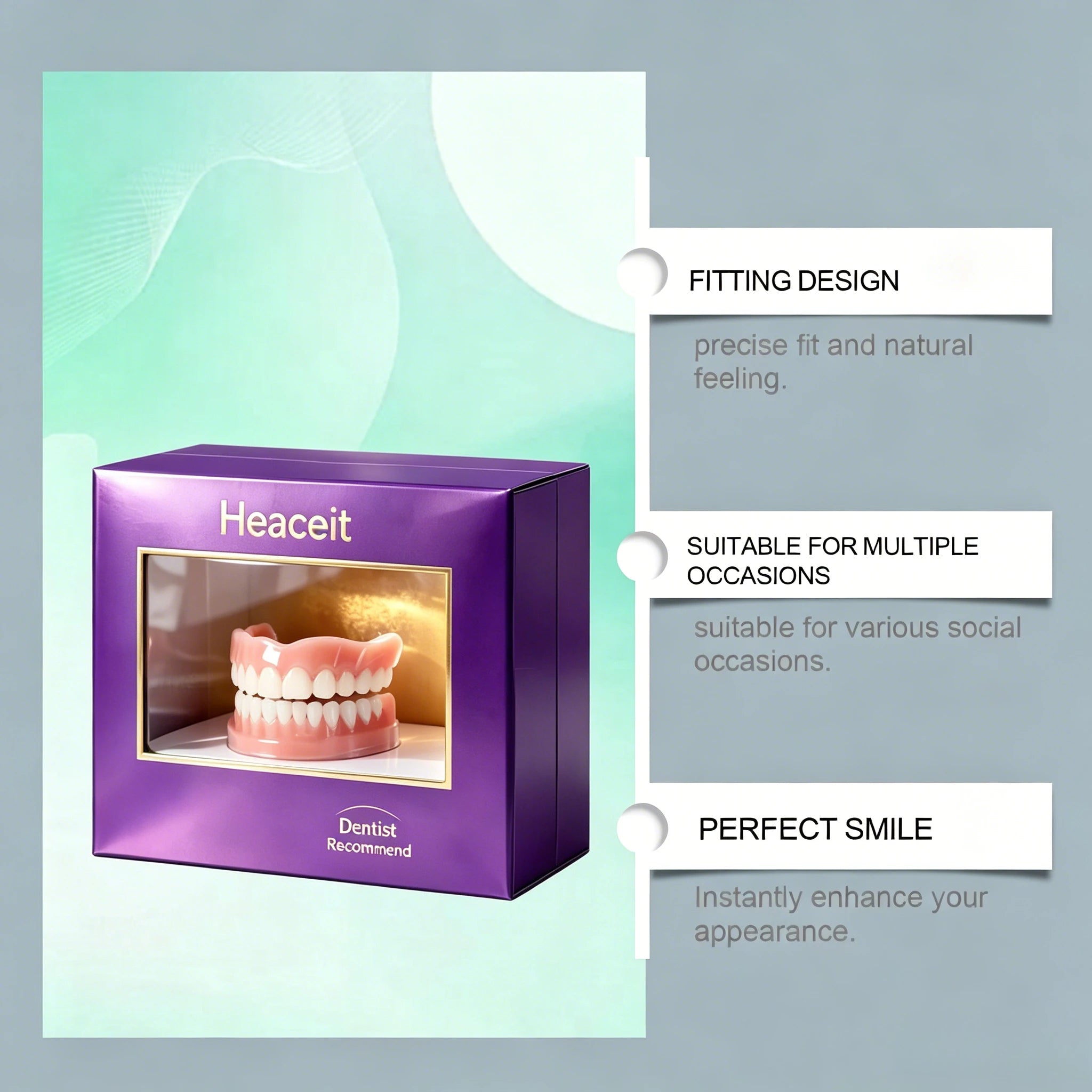 Cosmetic Silicone Dentures for Instant Smile Makeover & Comfort - 2