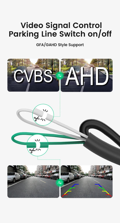 Full HD 1080P Car Rear View Camera - 170° Wide Angle Night Vision Backup Cam