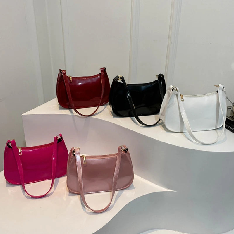 Luxury Solid Leather Shoulder Bag