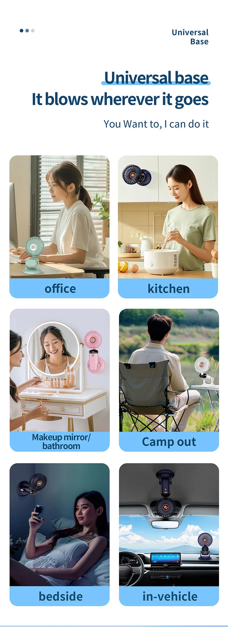 Portable 5-Speed Handheld & Neck Fan with Phone Stand & LED Display - 32