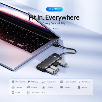 4-Port USB 3.0 Type-C Hub - Ultra-Slim High-Speed Data Expansion Adapter