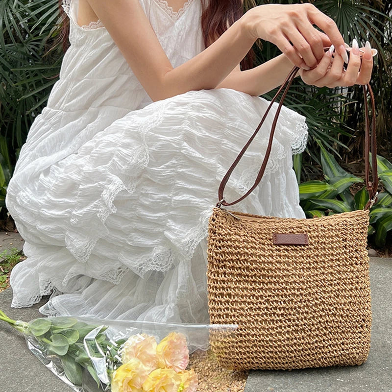 Bohemian Straw Tote