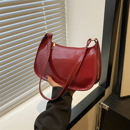 Luxury Solid Leather Shoulder Bag