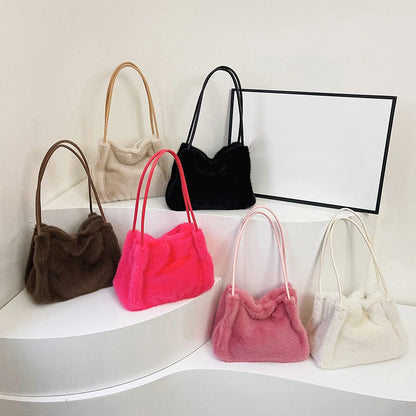 Luxury Plush Chain Handbag