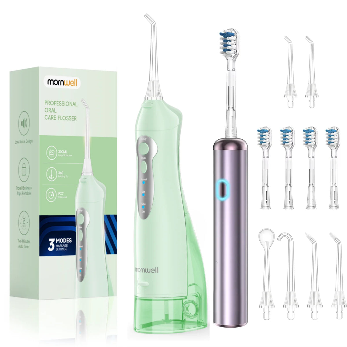 Portable Oral Irrigator & Electric Toothbrush Set for Deep Teeth Cleaning