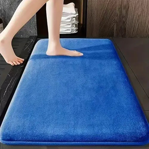 Non-Slip Absorbent Coral Velvet Memory Foam Bath Mat