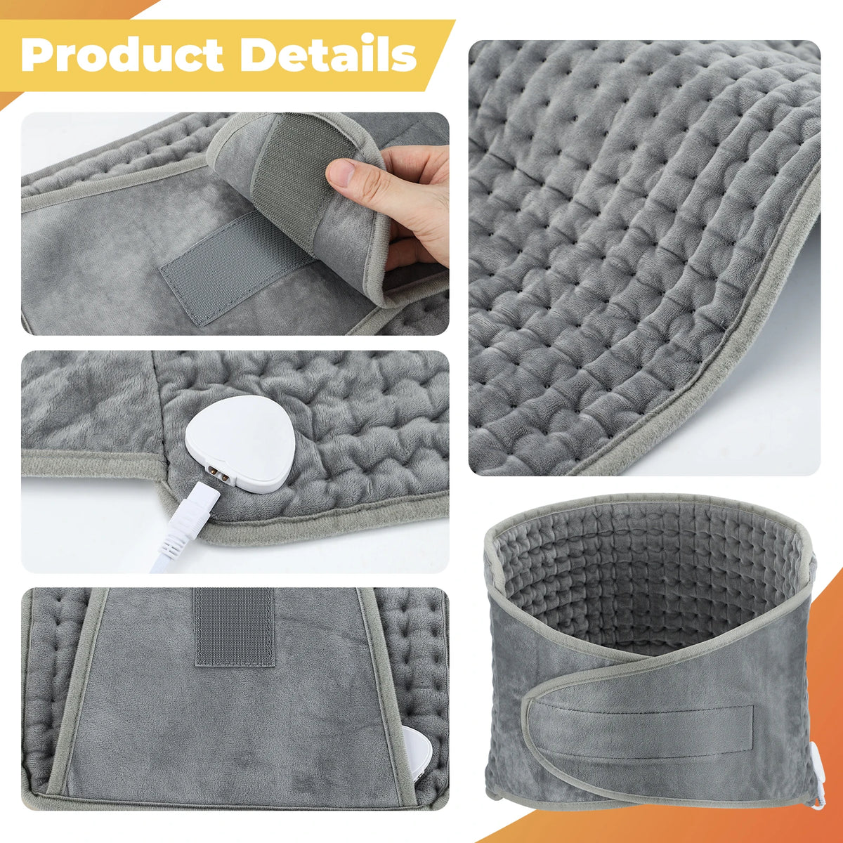 Electric Heating Waist Belt - Thermal Therapy Pad for Back Pain Relief
