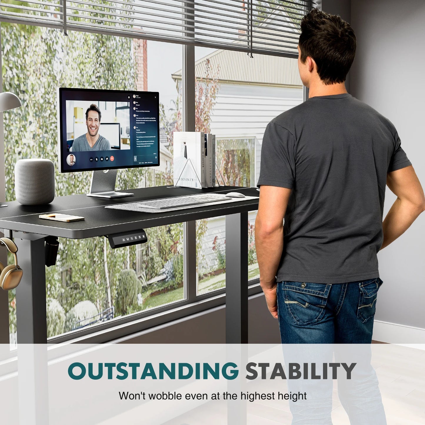 Electric Standing Desk - Height Adjustable Sit-Stand Computer Workstation
