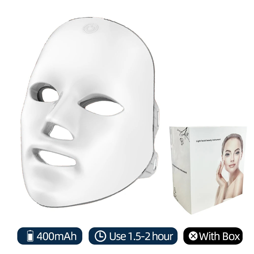 Wireless 7-Color LED Facial Mask for Anti-Aging & Acne - 16