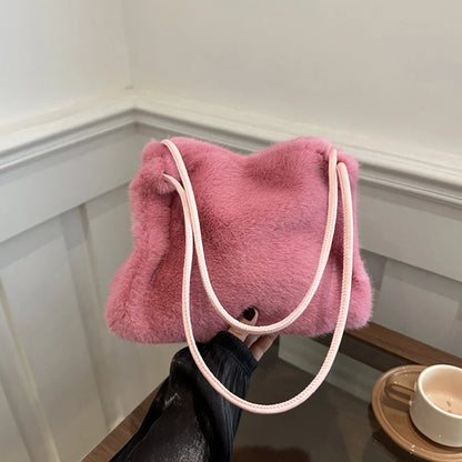 Luxury Plush Chain Handbag