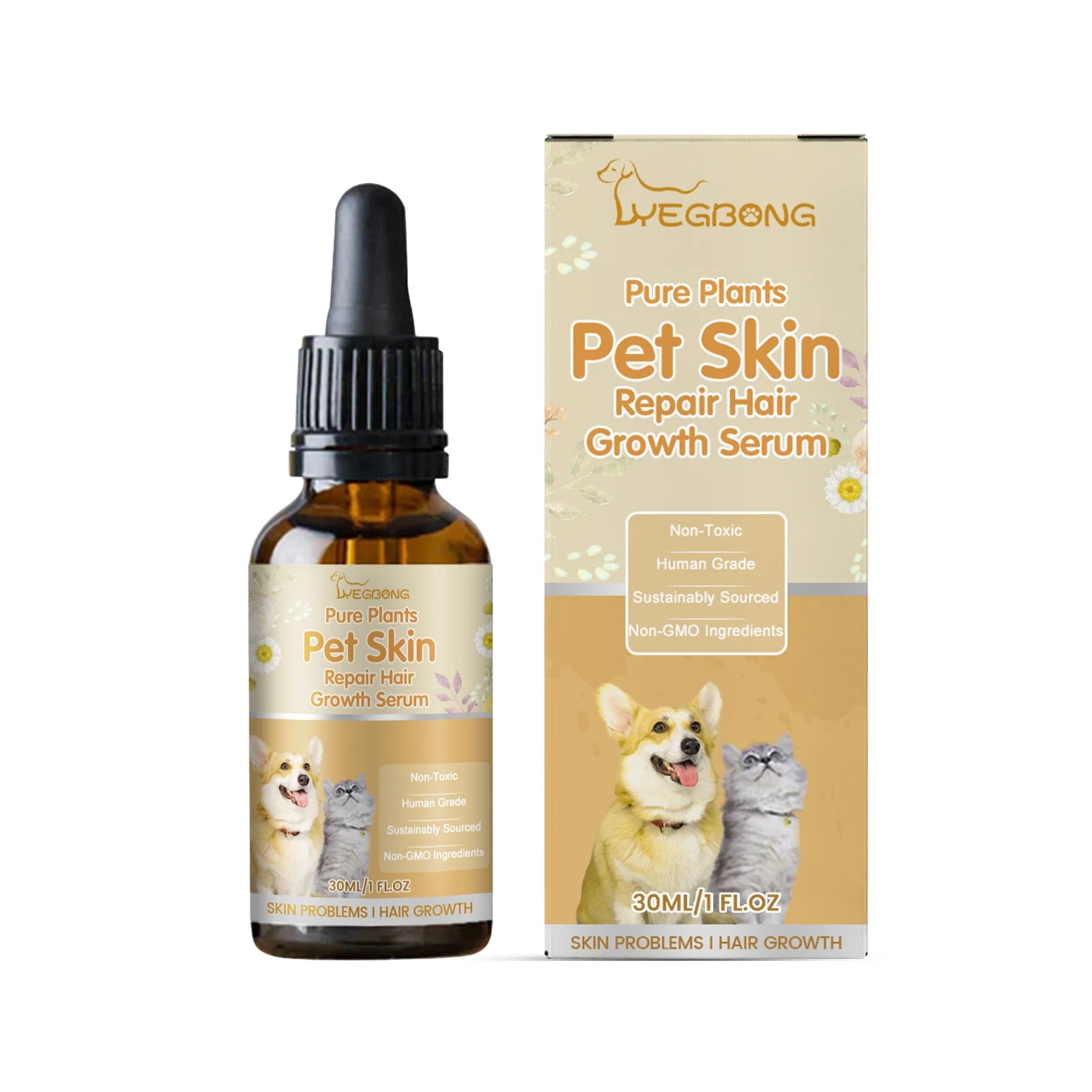 Pet Skin & Hair Growth Repair Serum for Dogs and Cats - 7