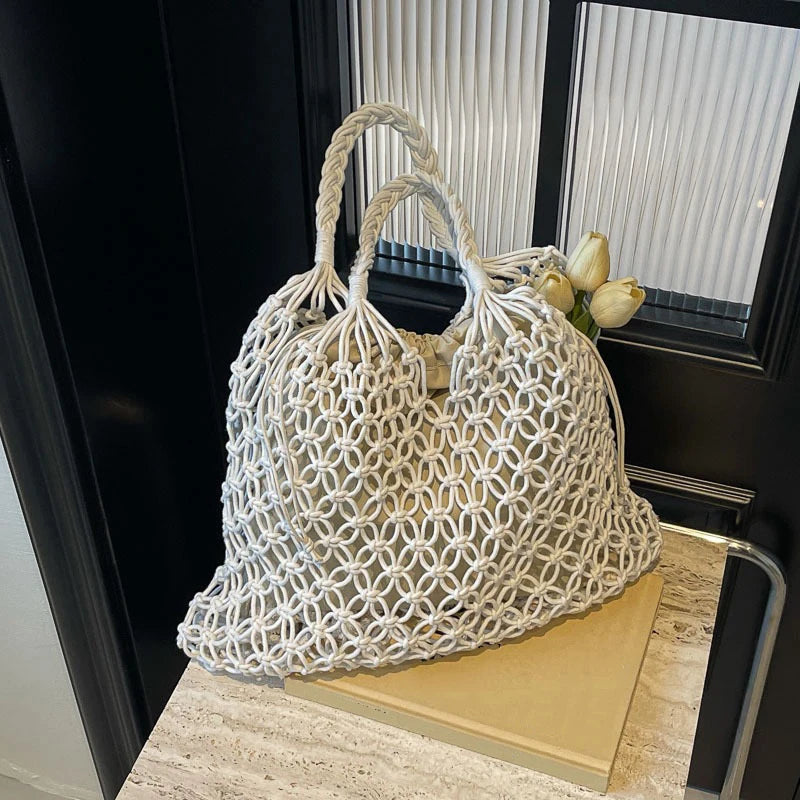 Luxury Boho Knitted Beach Tote