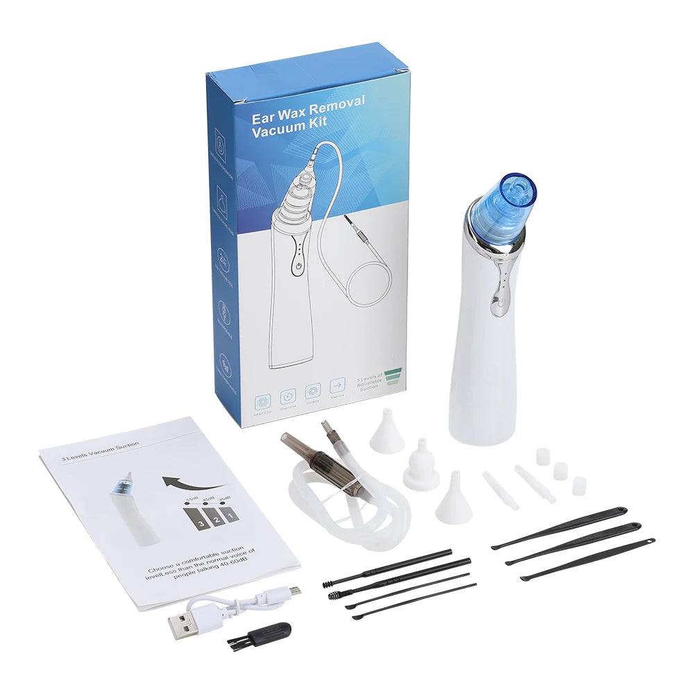 Electric Baby Nasal Aspirator & Ear Wax Removal Vacuum Cleaner Kit - 18