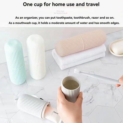 Portable Travel Toothbrush & Toothpaste Holder Case - Eco-Friendly Storage