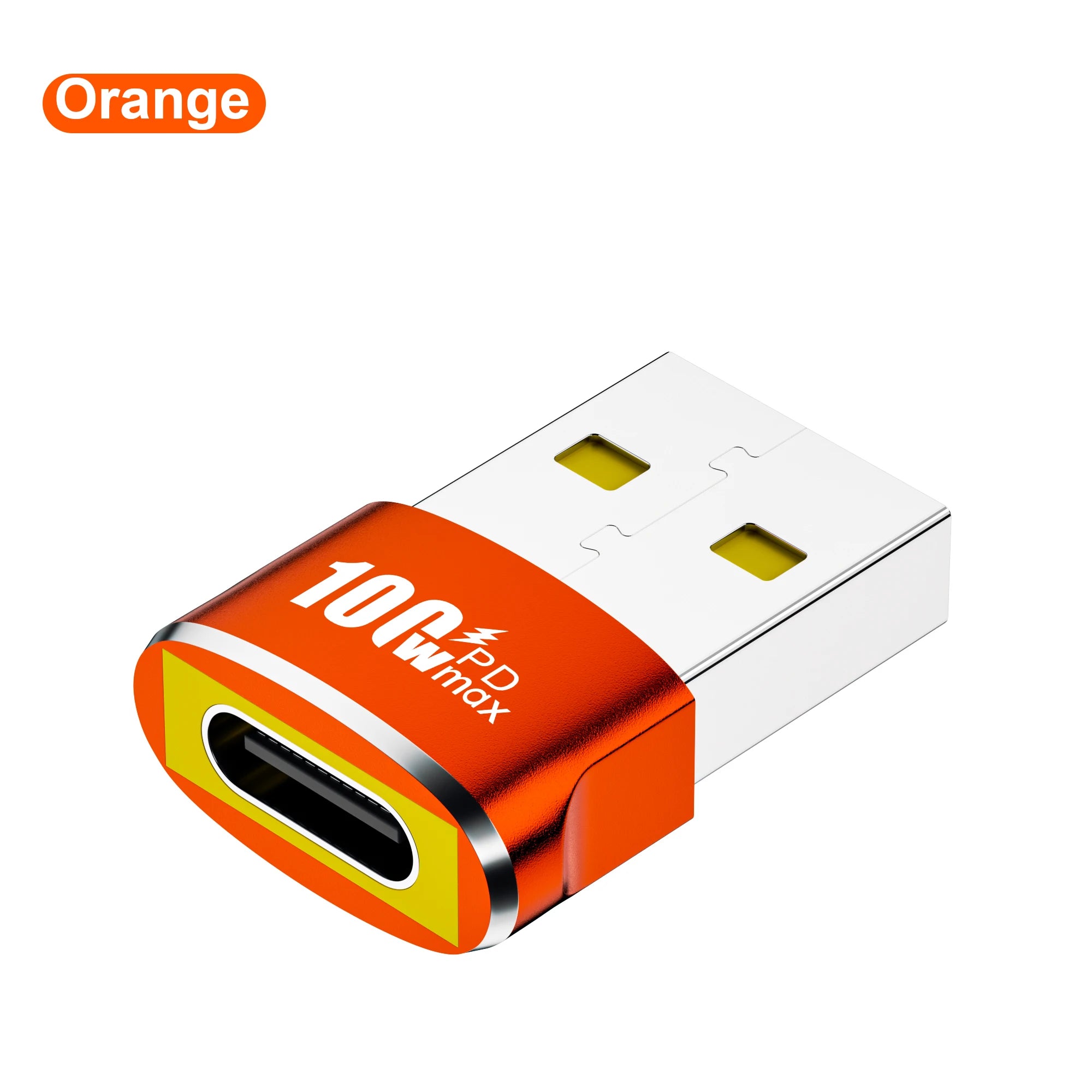 USB A Male to USB C Female OTG Adapter - 100W Fast Charging & Data Converter - 19