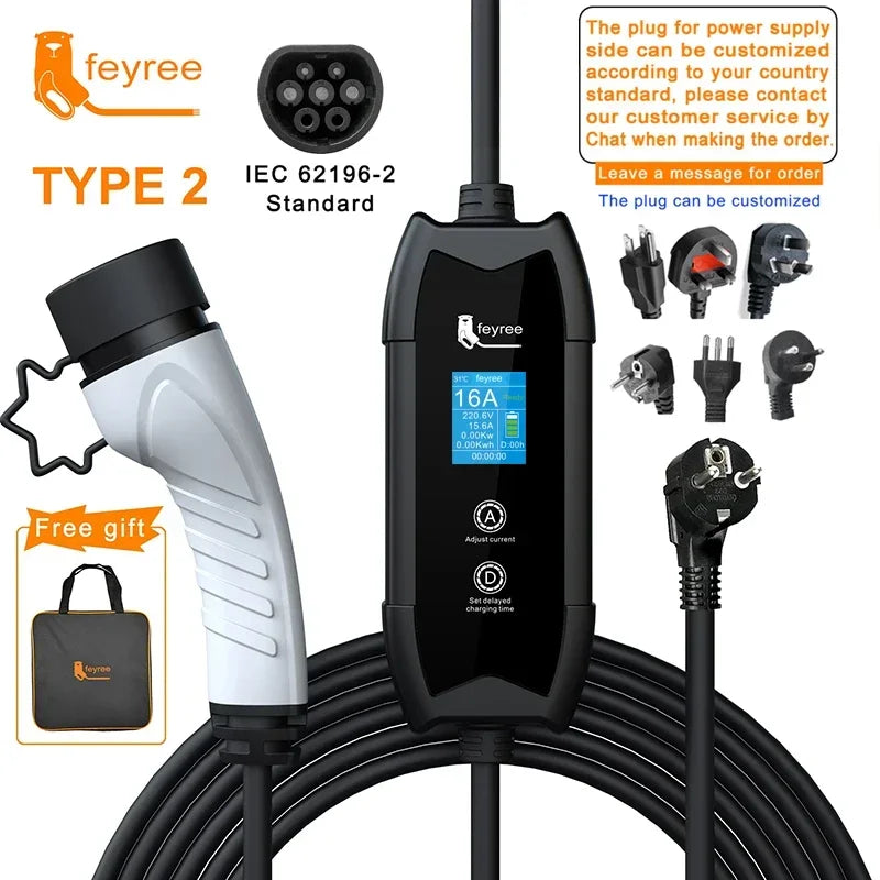 Portable EV Charger 3.5KW Adjustable Electric Vehicle Charging Station - 29