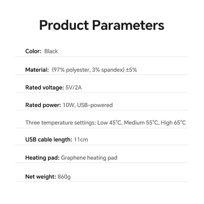 Graphene Heated Hooded Wearable Shawl Blanket with 3 Adjustable Temperature Settings