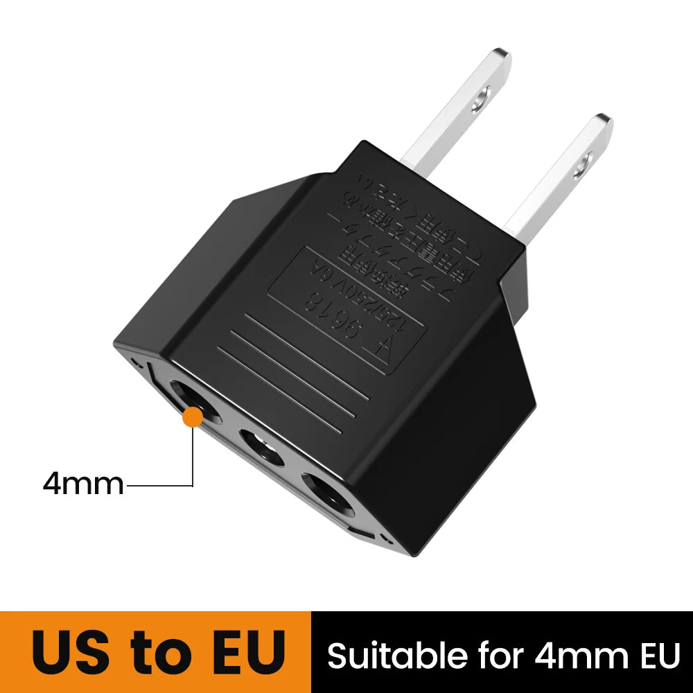 US to EU Travel Plug Adapter - Compact & Safe Universal Power Converter - 16