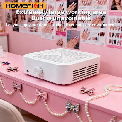 120W Nail Dust Collector - Professional Turbine Brushless Vacuum