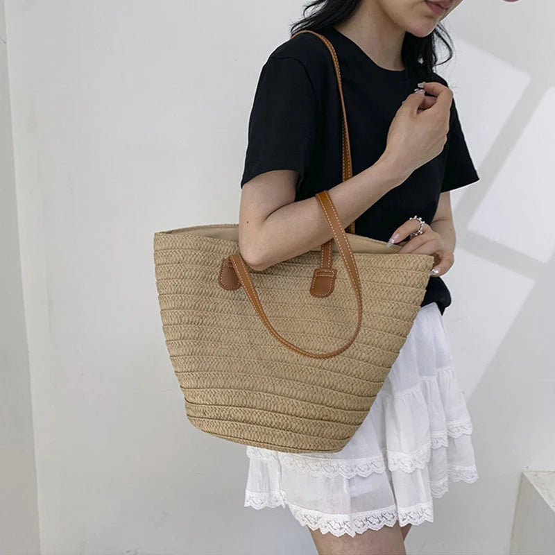 Luxury Bohemian Straw Tote