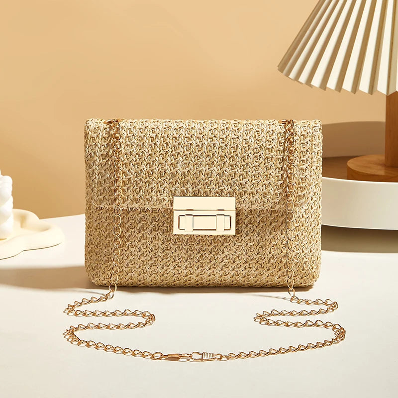 Luxury Handmade Straw Crossbody