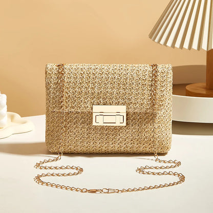 Luxury Handmade Straw Crossbody