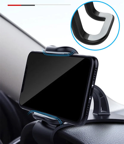 Universal Car Phone Holder Clip Dashboard Mount Stand for GPS Navigation