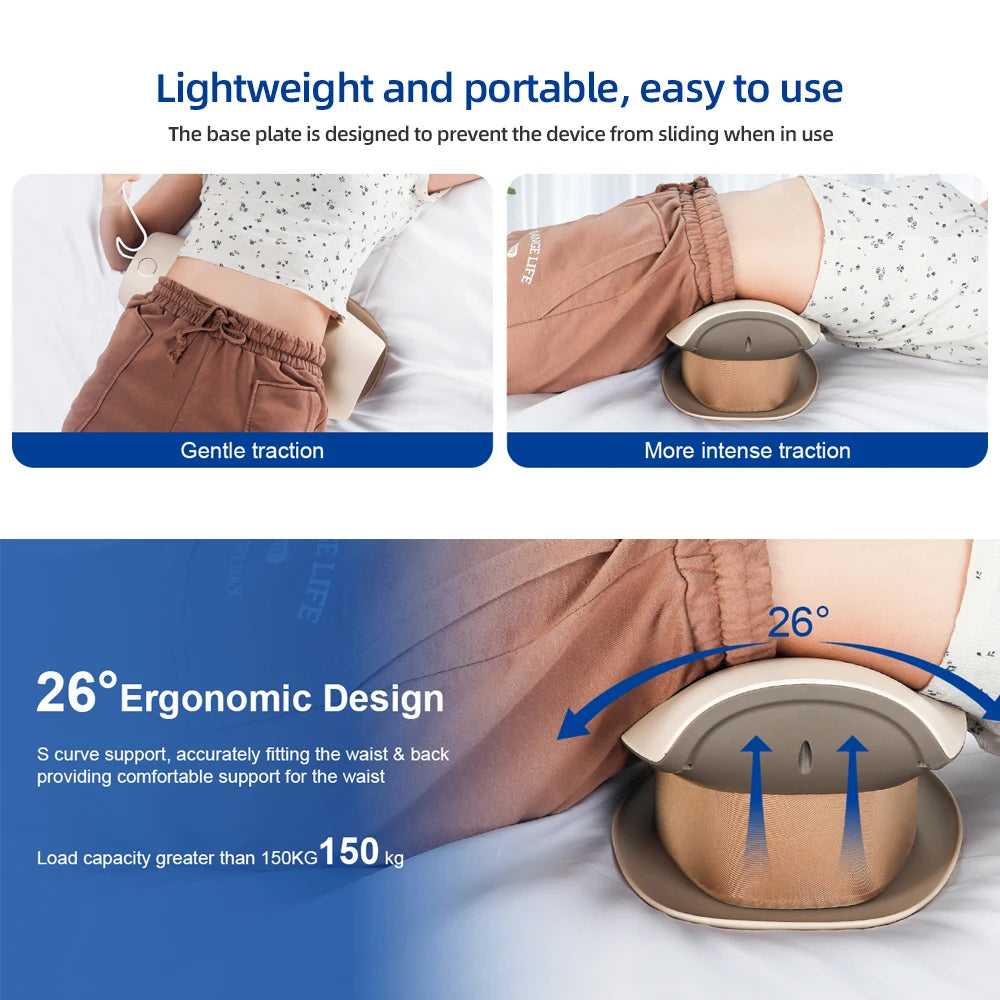 Electric Lumbar Traction Massager with Heat & Vibration - 4