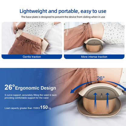 Electric Lumbar Traction Massager with Heat & Vibration