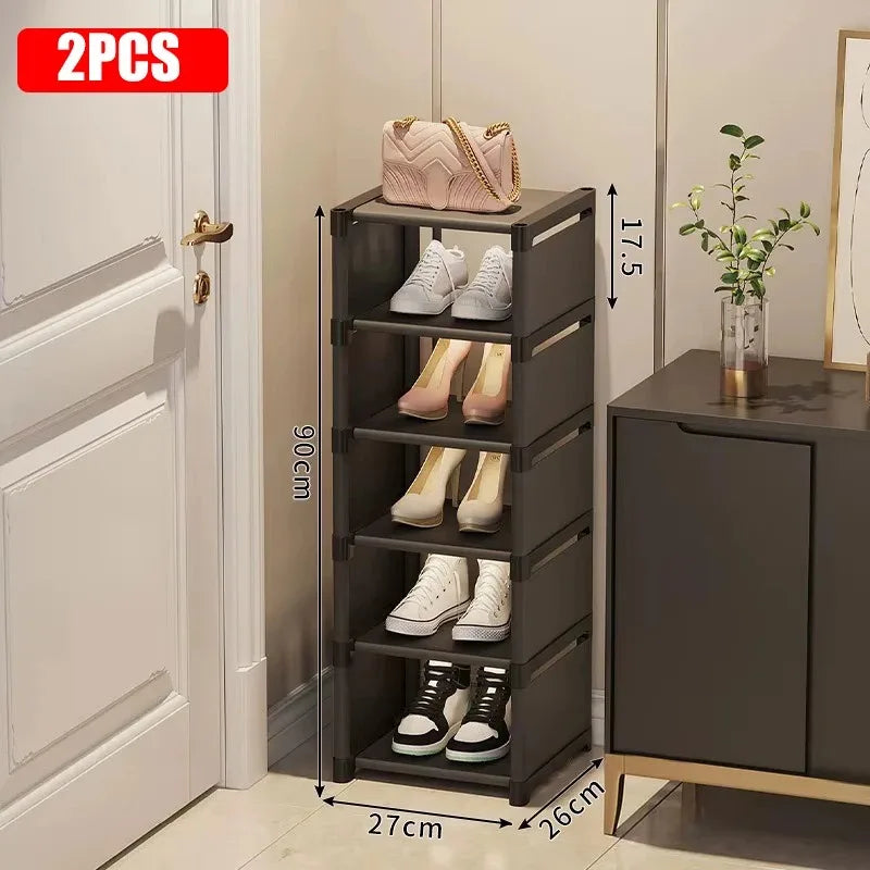 Stackable Narrow Shoe Storage Rack Organizer - 27