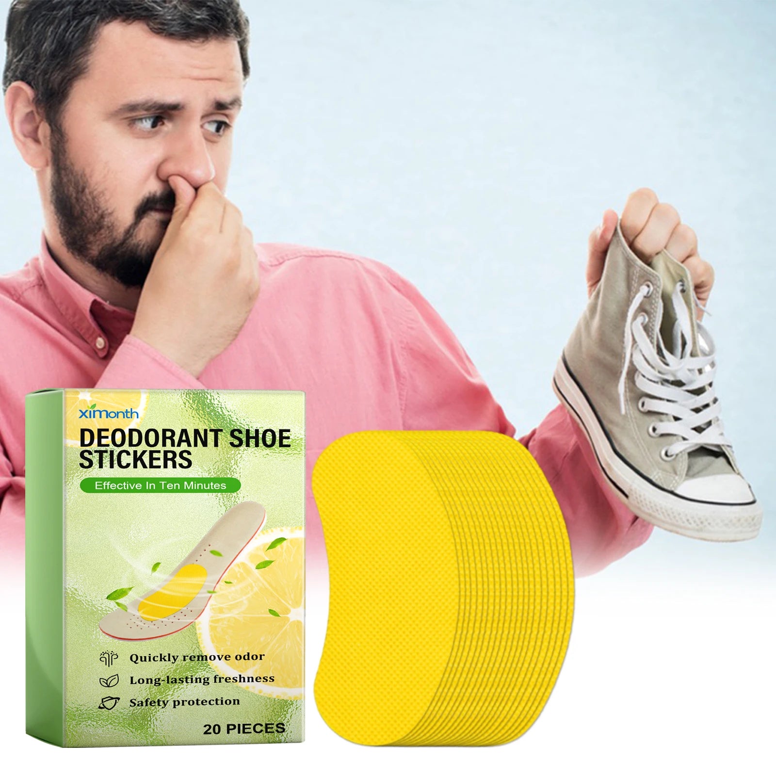 Shoe Deodorizer Patches – Odor Removal & Moisture Absorbing Foot Care - 8