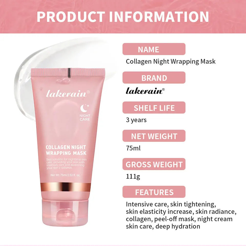Overnight Collagen Wrapping Mask - Hydrating Peel-Off Facial Gel