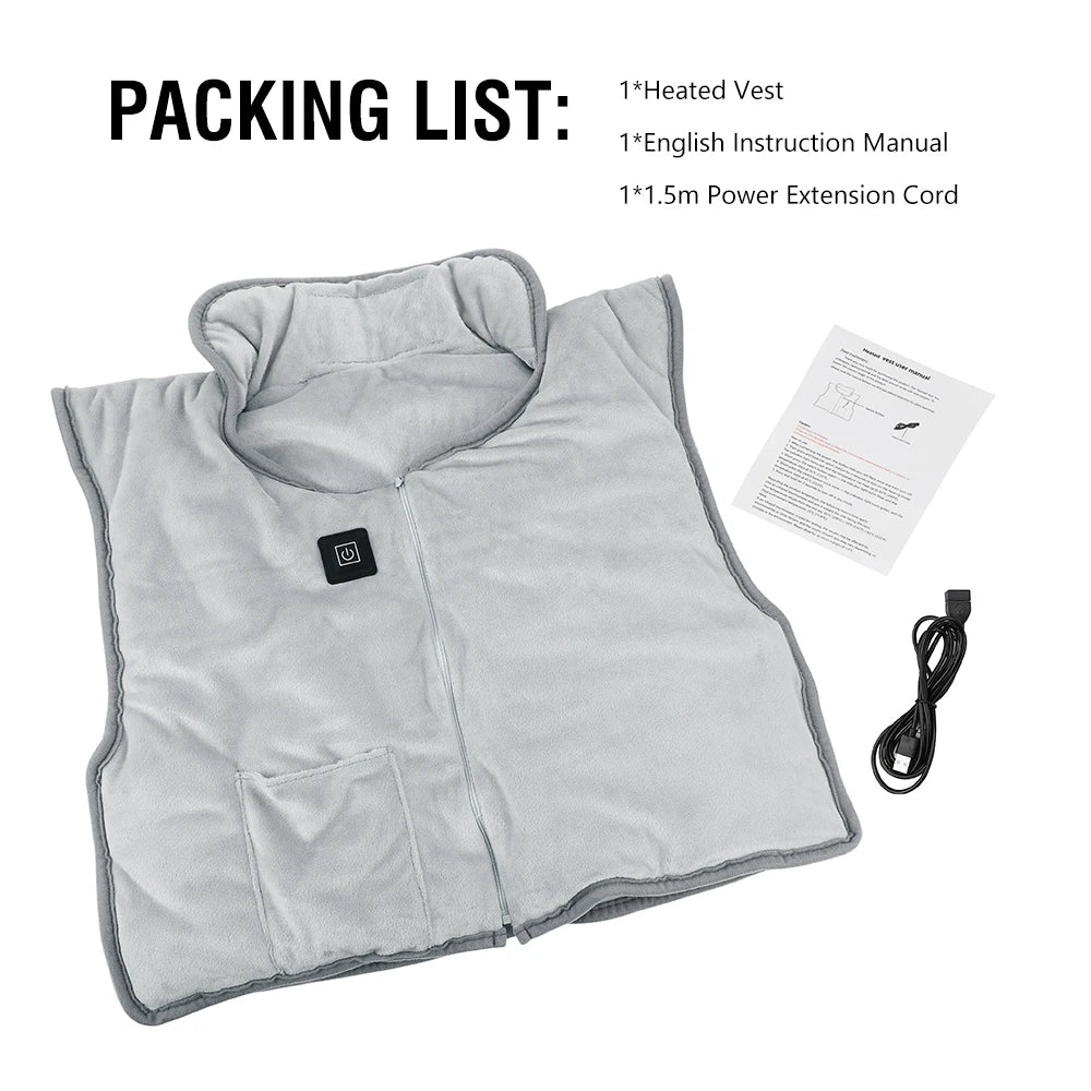 Electric Heated Warming Vest with 5 Heating Zones & 3 Temperature Levels - 18