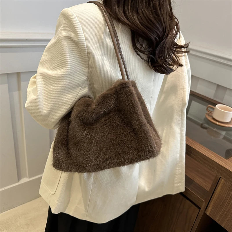Luxury Plush Chain Handbag