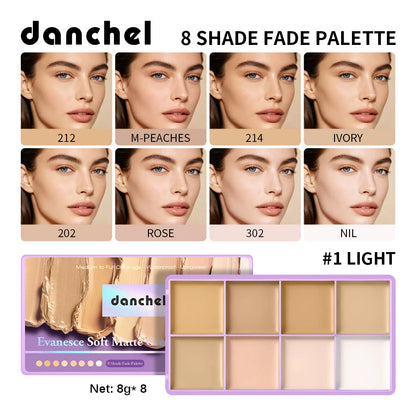 8-Shade Full Coverage Cream Concealer Palette Waterproof Makeup