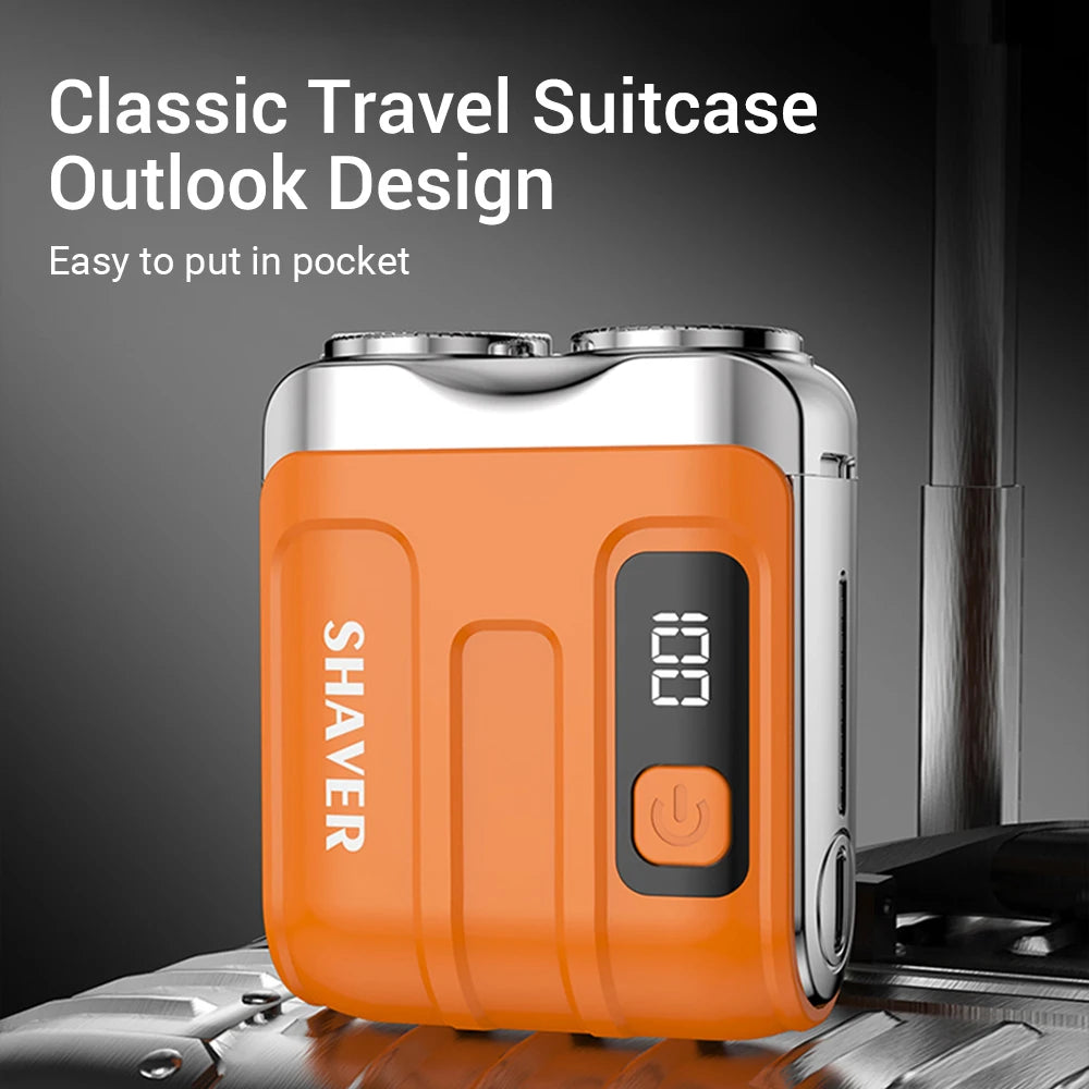 Portable Mini Electric Shaver with Digital Display & USB Rechargeable - 7