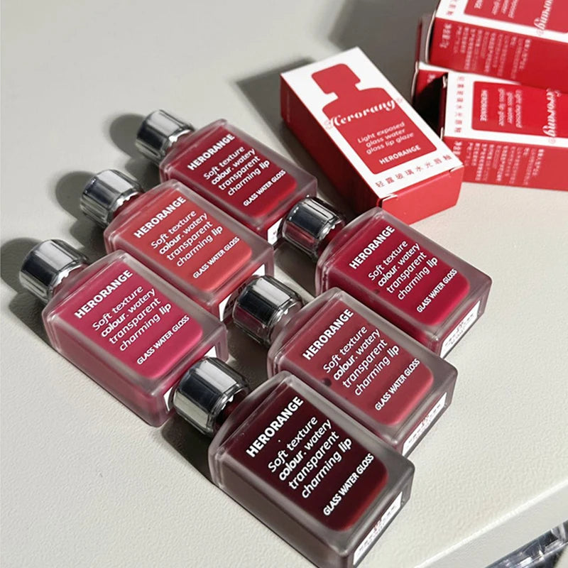 Glass-Like Lip Lacquer - Mirror Shine Hydrating Long-Lasting Lipstick