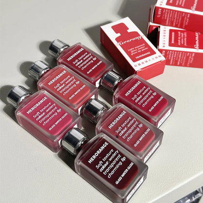 Glass-Like Lip Lacquer - Mirror Shine Hydrating Long-Lasting Lipstick