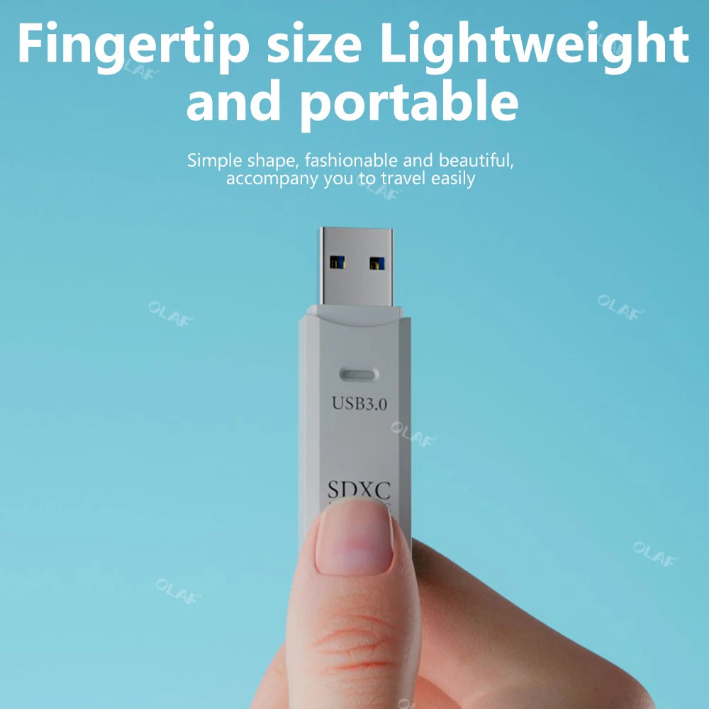 2-in-1 USB 3.0 SD & TF Memory Card Reader - Fast Data Transfer Adapter
