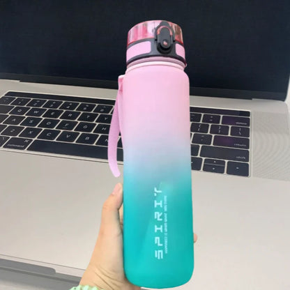 Motivational Sports Water Bottle - Leak-Proof BPA-Free Gym Jug 500-1000ml