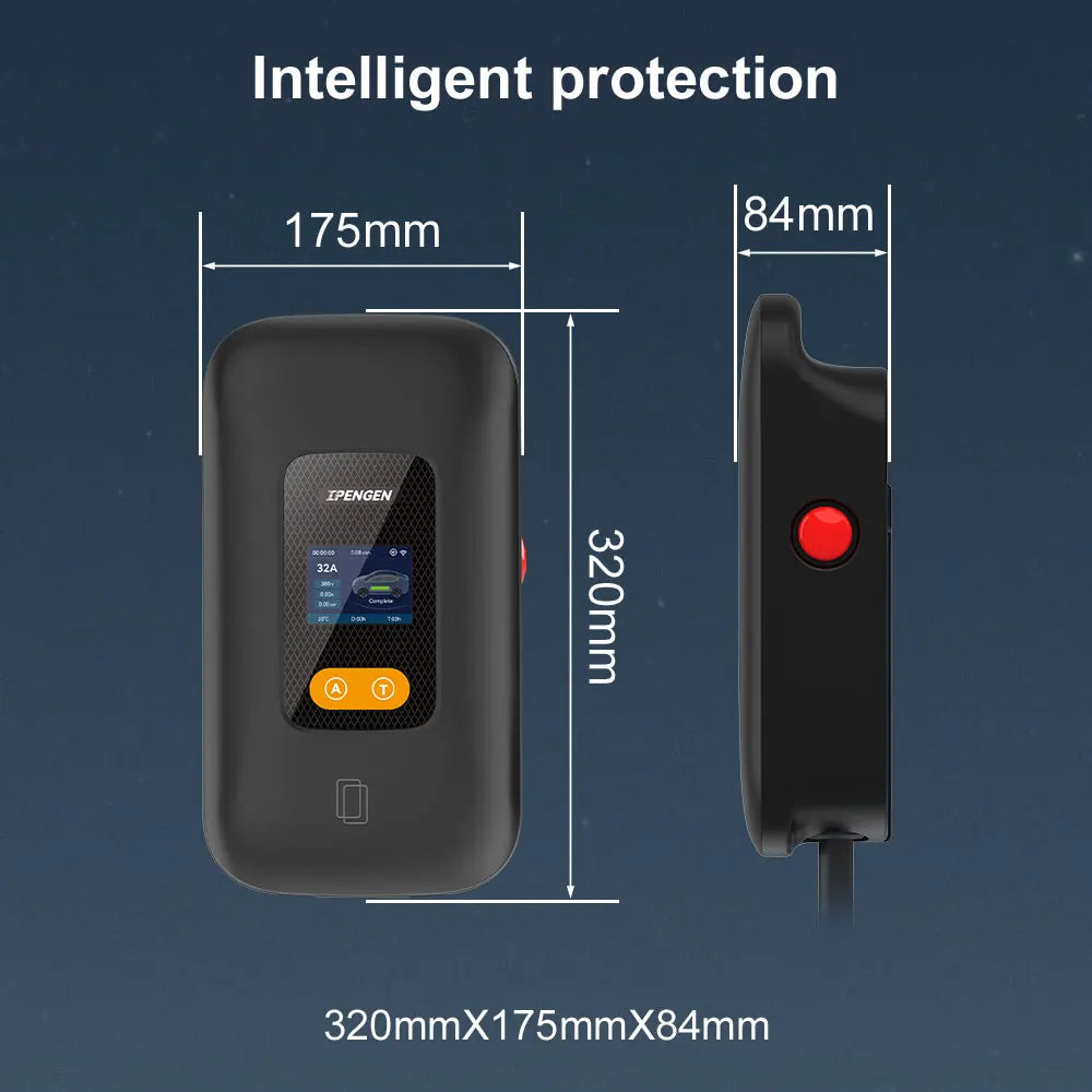 Type 1 EV Charging Station Wallbox – 7.6kW to 12kW Fast Home Charger - 18