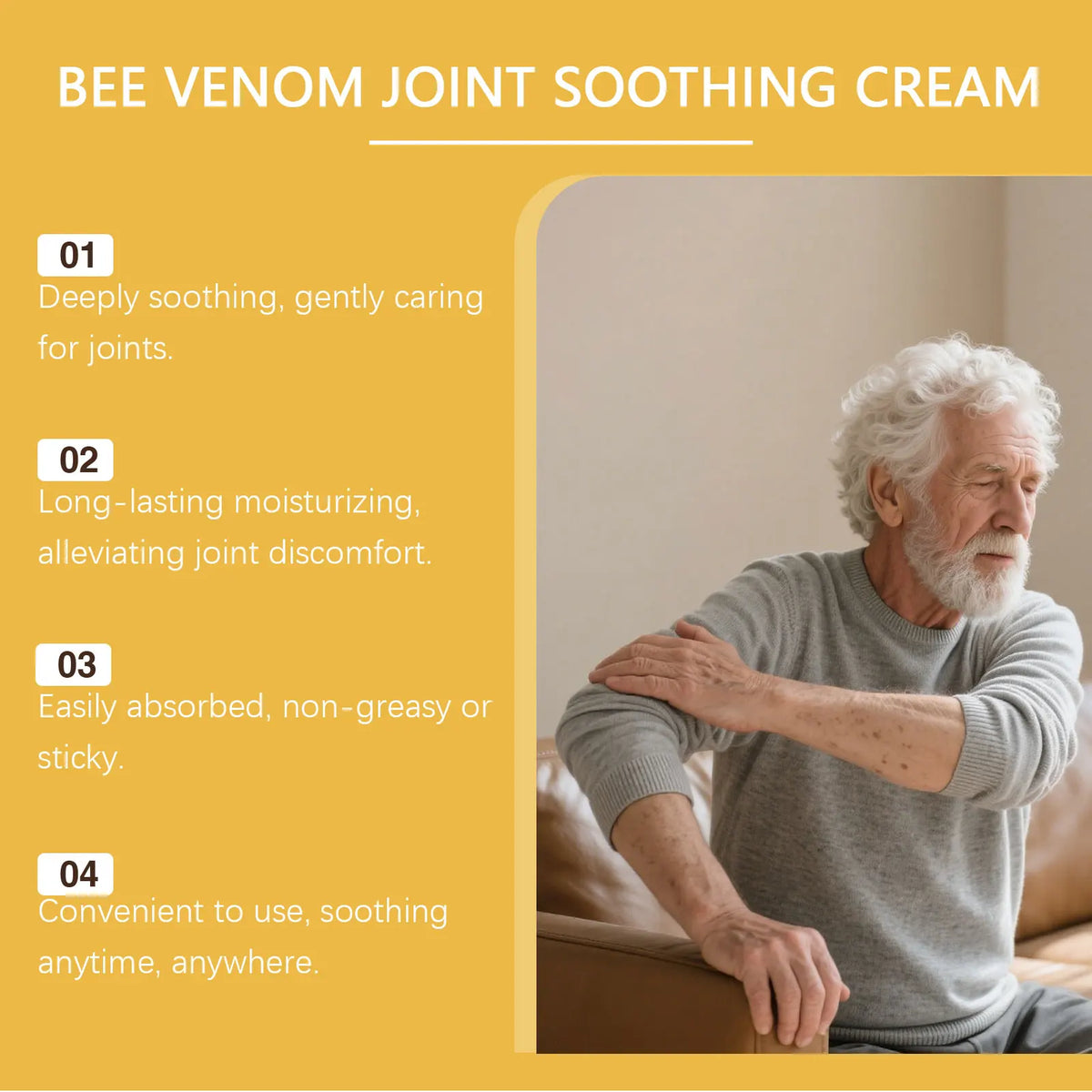 Bee Venom Joint Soothing Cream - Deep Tissue Relief & Muscle Recovery Massage Balm