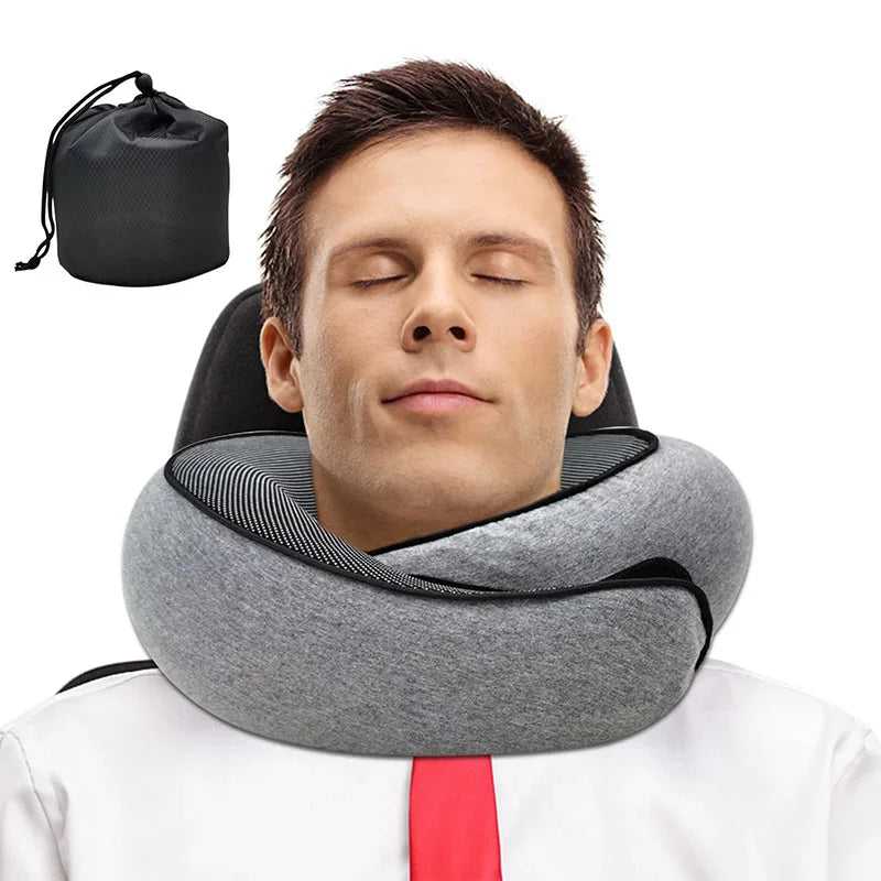 Travel Neck Pillow: Ergonomic Memory Foam U-Shaped Support for Deep Sleep - 1